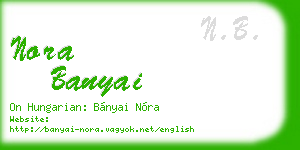 nora banyai business card